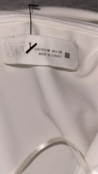 Vestido blanco Zara Talla M