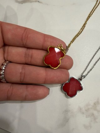 Colgante Tous Rojo Oro y Plata