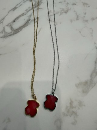 Colgante Tous Rojo Oro y Plata