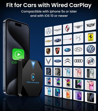 Adaptador inalámbrico CarPlay para iPhone USB-C