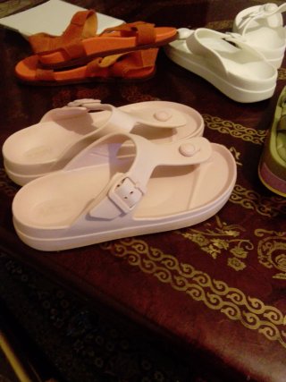 Sandalias Naranja y Rosa