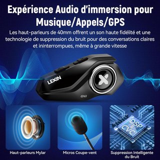 LEXIN auriculares bluetooth moto manos libres