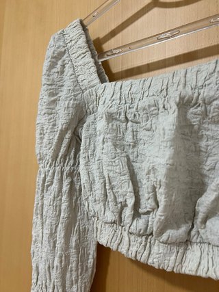 Top corto beige Bershka