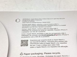apple watch ultra 3 49mm (gps 5g) titanio