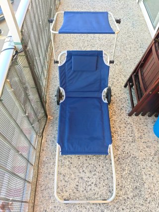 Tumbona de playa plegable con ruedas