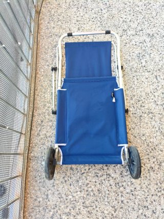 Tumbona de playa plegable con ruedas