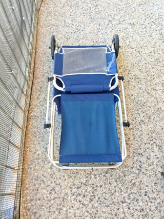 Tumbona de playa plegable con ruedas