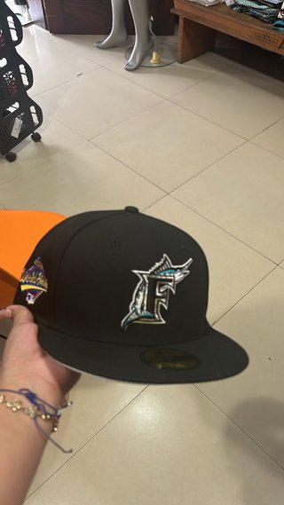 Gorra New Era Florida Marlins Negra Talla 1/8