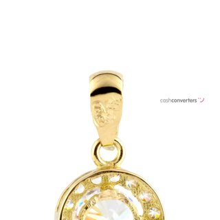 colgante oro 18k con piedra con circonita