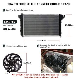 Ventilador 12V 80W motor refrigeración coche