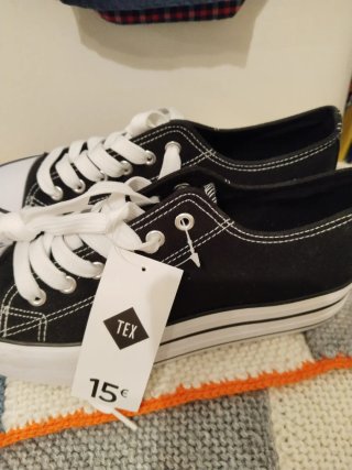 Zapatillas TEX Mujer Talla 38 Negras