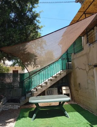 Toldo Vela 3x4m Tela Marrón