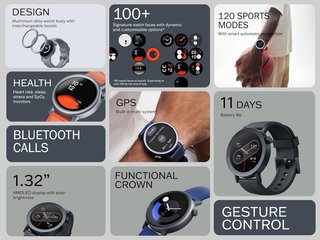 Orologio intelligente con schermo AMOLED per la salute e lo sport