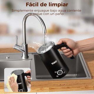 YASHE espumador leche eléctrico fácil limpieza