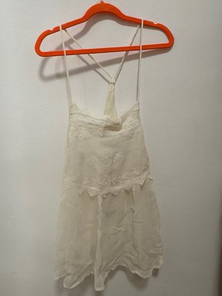 Top Mango Triangel Beige Talla XS