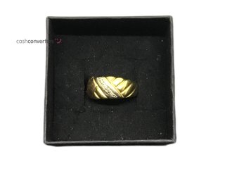 anillo oro 18k con piedra con diamante