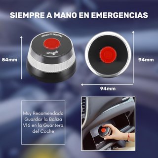Baliza V16 omologata DGT con geolocalizzazione e sicurezza