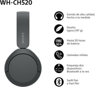 Sony WH-CH520 auriculares bluetooth 50h batería