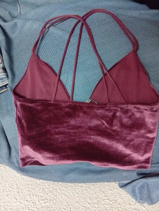 Top corto Stradivarius Burdeos Talla XS