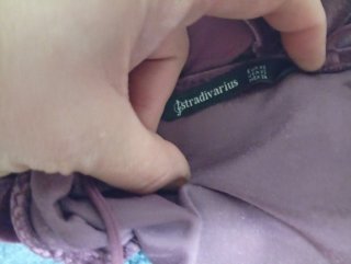 Top corto Stradivarius Burdeos Talla XS