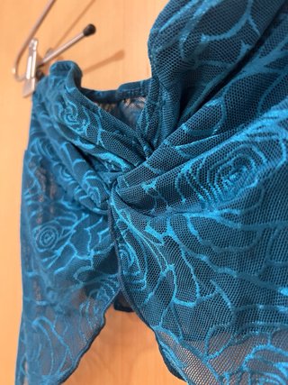 Top Shein azul floral