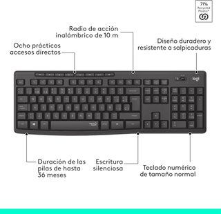 Logitech MK295 teclado y ratón inalámbricos