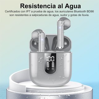Jesebang Auriculares Bluetooth sonido pantalla led