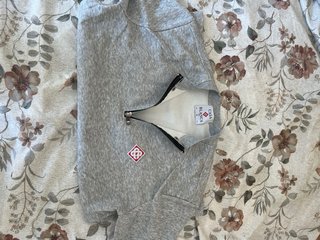 Sudadera Casablanca Gris Media Cremallera