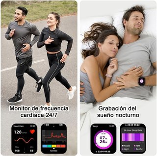 Smartwatch IOWODO per sport, chiamate, salute e stile