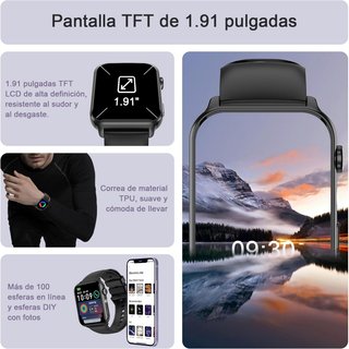 Smartwatch IOWODO per sport, chiamate, salute e stile