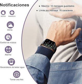 Smartwatch IOWODO per sport, chiamate, salute e stile