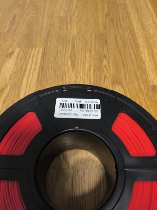 Rollo Filamento ABS Rojo 1kg