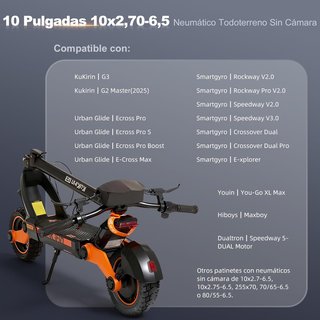 Pneumatici tubeless 10'' per scooter KuKirin G3