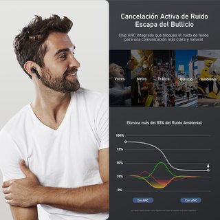 PORTENTUM Auriculares Bluetooth 6.0 Cancelación