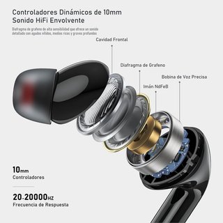 PORTENTUM Auriculares Bluetooth 6.0 Cancelación