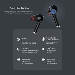 PORTENTUM Auriculares Bluetooth 6.0 Cancelación