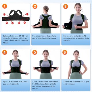 Correttore postura schiena traspirante regolabile