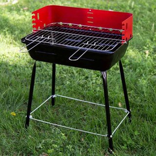 AKTIVE Barbacoa carbón portátil acero