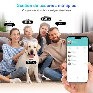 Báscula Grasa Corporal Digital Wireless Fitdays