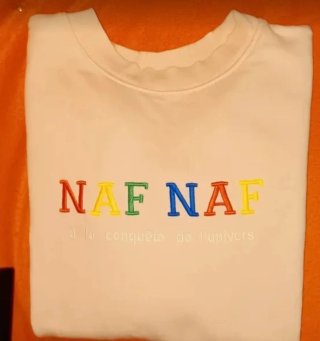 Sudadera Naf Naf rosa bordada NUEVA