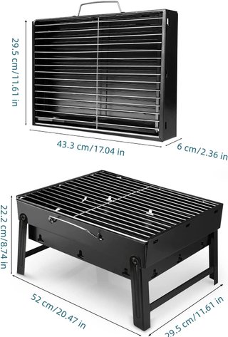 Uten Parrilla plegable carbón para acampar