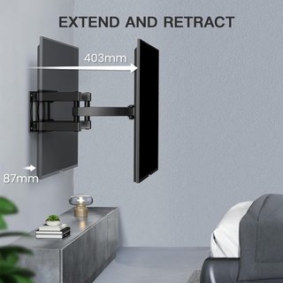 PERLESMITH soporte TV pared articulado 45kg 26-70"