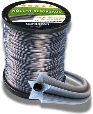 Hilo recortadora nylon 66 reforzado 2,4mm x 50m