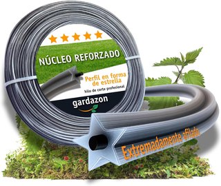 Hilo recortadora nylon 66 reforzado 2,4mm x 50m