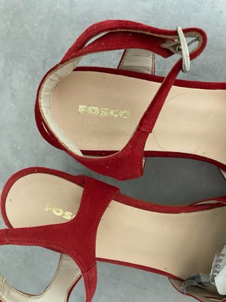 Zapatos o Sandalias de tacón rojos Fosco
