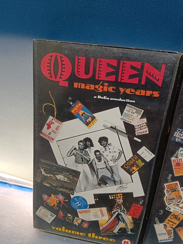 lote, 3 videos musicales, Queen , 3 VHS, mágic years 1987