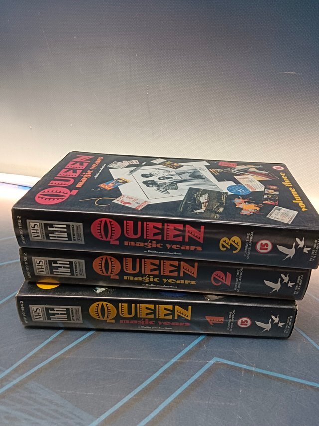 lote, 3 videos musicales, Queen , 3 VHS, mágic years 1987