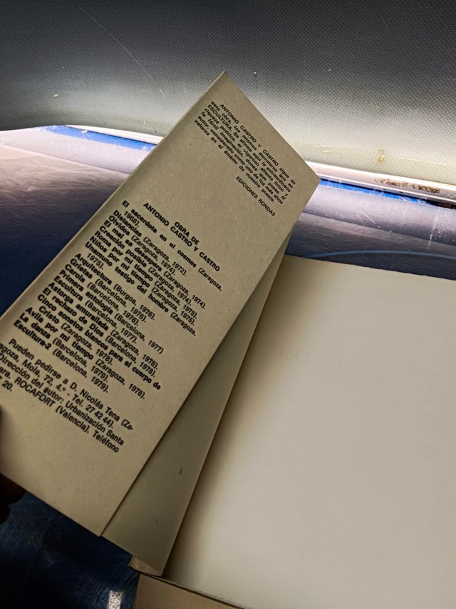 dos libros-ESCULTURA - 1 y 2  ANTONIO CASTRO Y CASTRO, poemas