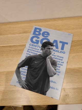 Póster Cristiano Ronaldo Joven GOAT