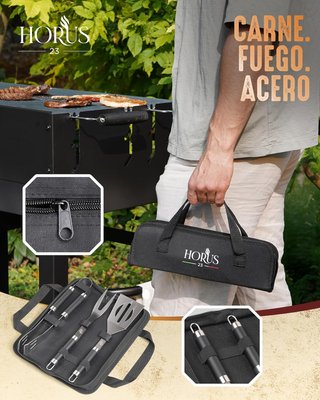 HORUS 23 Kit barbacoa acero inoxidable resistente